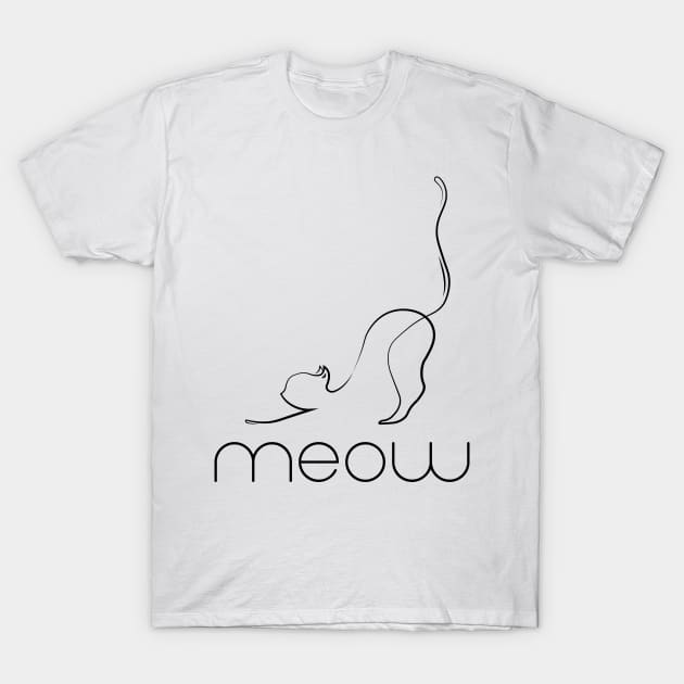 Minimalist cat T-Shirt by HoussinGui